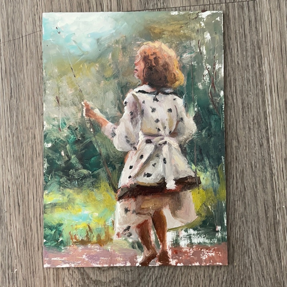 Oil painting-girl